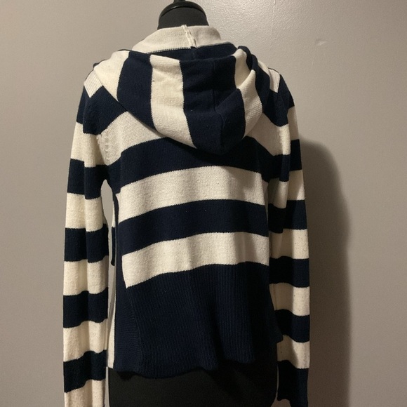 Wet seal Navy and White Striped Women's Sweater - Picture 2 of 3